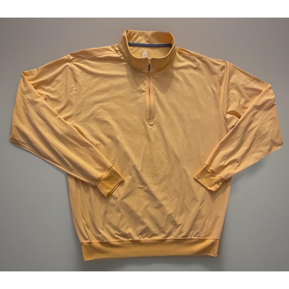Turtleson Tour Performance Quarter Zip Shirt Pullover Orange Logo 2XL XXL JBHS